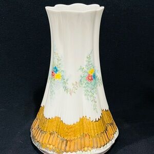 Vintage Schirding Bavaria Porcelain Vase Hand Painted by Joan M Kugler 9.5”